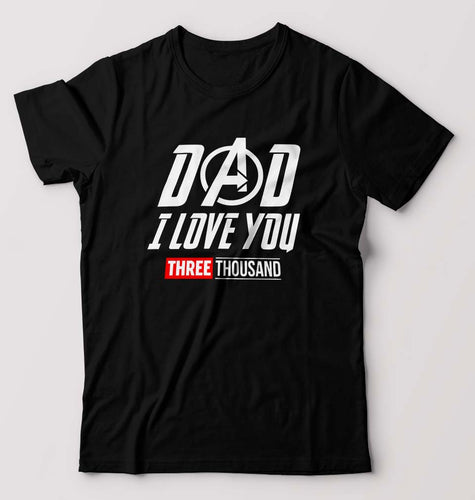 Dad I Love You 3000 T-Shirt for Men-Black-Ektarfa.online