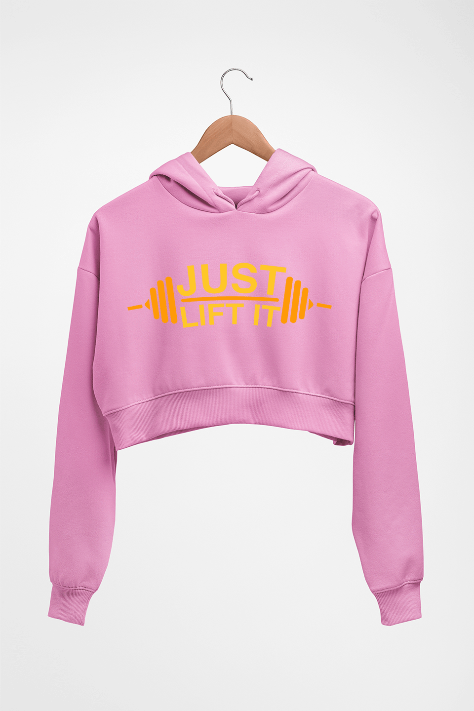Gym Crop HOODIE FOR WOMEN-Light Baby Pink-Ektarfa.online