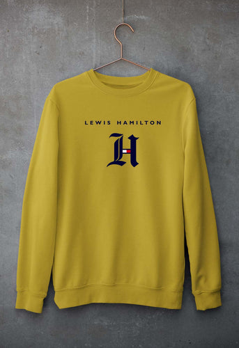 Lewis Hamilton F1 Unisex Sweatshirt for Men/Women-S(40 Inches)-Mustard Yellow-Ektarfa.online