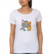 Load image into Gallery viewer, Tom and Jerry T-Shirt for Women-White-Ektarfa.online
