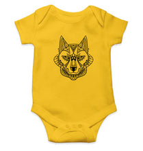 Load image into Gallery viewer, WOLF Kids Romper For Baby Boy/Girl-0-5 Months(18 Inches)-Yellow-Ektarfa.online
