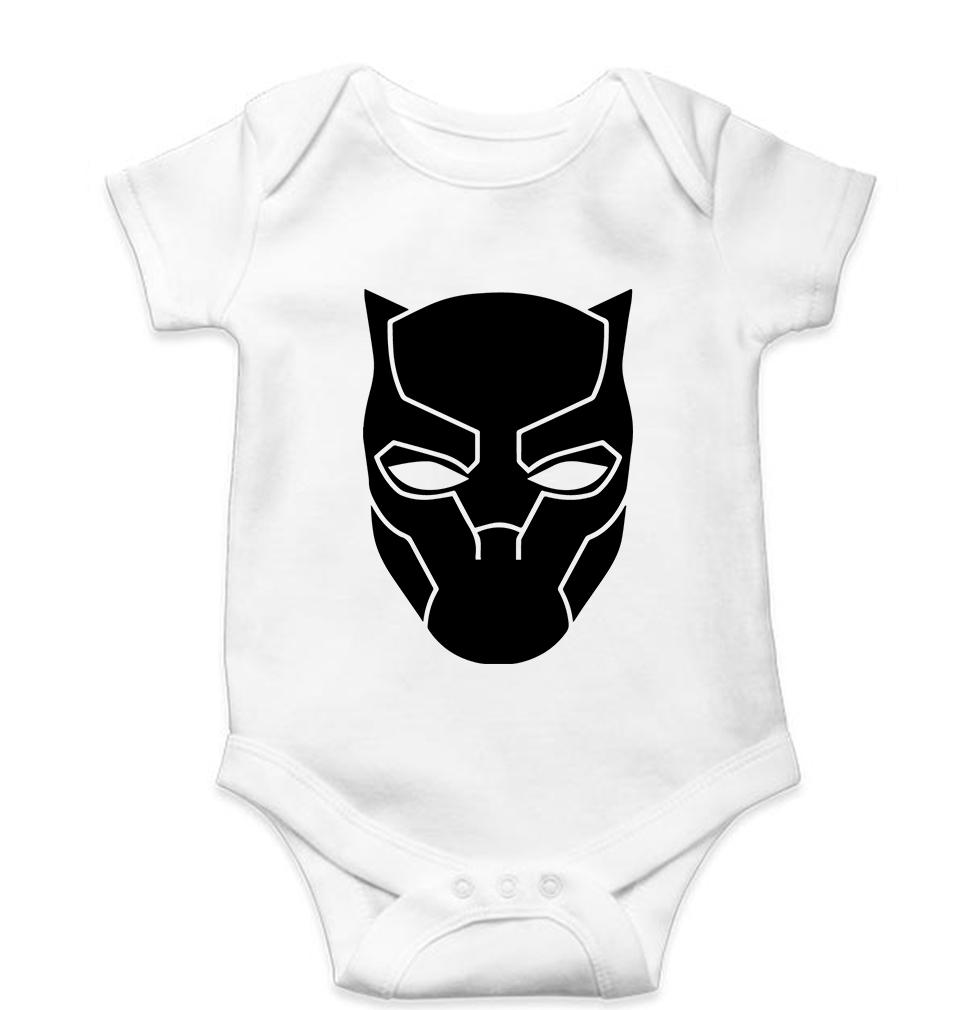 Black Panther Superhero Kids Romper For Baby Boy/Girl-White-Ektarfa.online