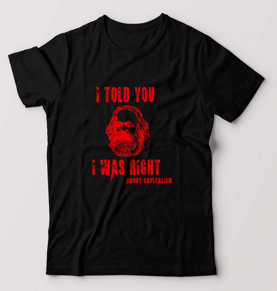Karl Marx T-Shirt for Men-Black-Ektarfa.online