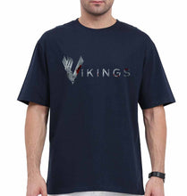 Load image into Gallery viewer, Vikings Oversized T-Shirt for Men-Navy Blue-Ektarfa.online
