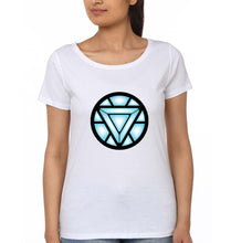 Load image into Gallery viewer, ARC REACTOR Iron Man Superhero T-Shirt for Women-White-Ektarfa.online
