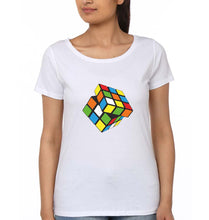 Load image into Gallery viewer, Rubik&#39;s Cube T-Shirt for Women-White-Ektarfa.online
