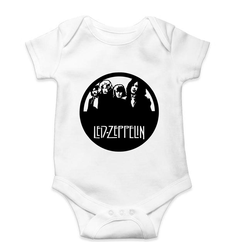 Led Zeppelin Kids Romper For Baby Boy/Girl-White-Ektarfa.online
