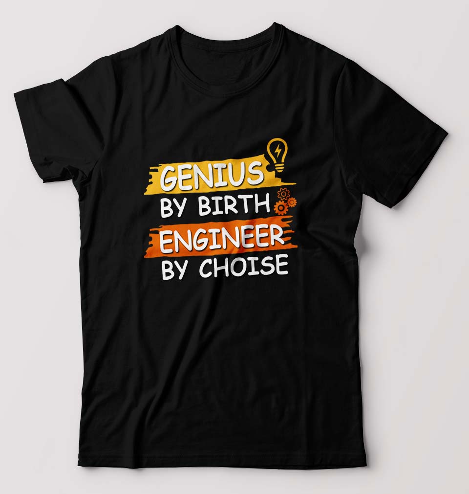Genius Engineer T-Shirt for Men-Black-Ektarfa.online