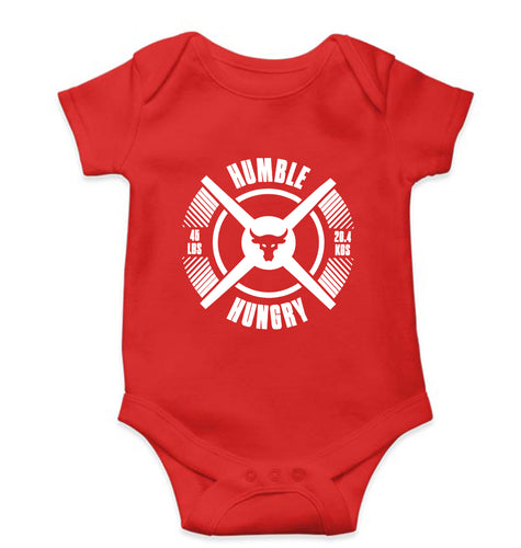 Humble Hungry Gym Kids Romper For Baby Boy/Girl-Red-Ektarfa.online