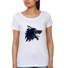 Load image into Gallery viewer, Wolf T-Shirt for Women-White-Ektarfa.online
