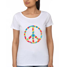 Load image into Gallery viewer, Trippy Psychedelic Skull T-Shirt for Women-White-Ektarfa.online

