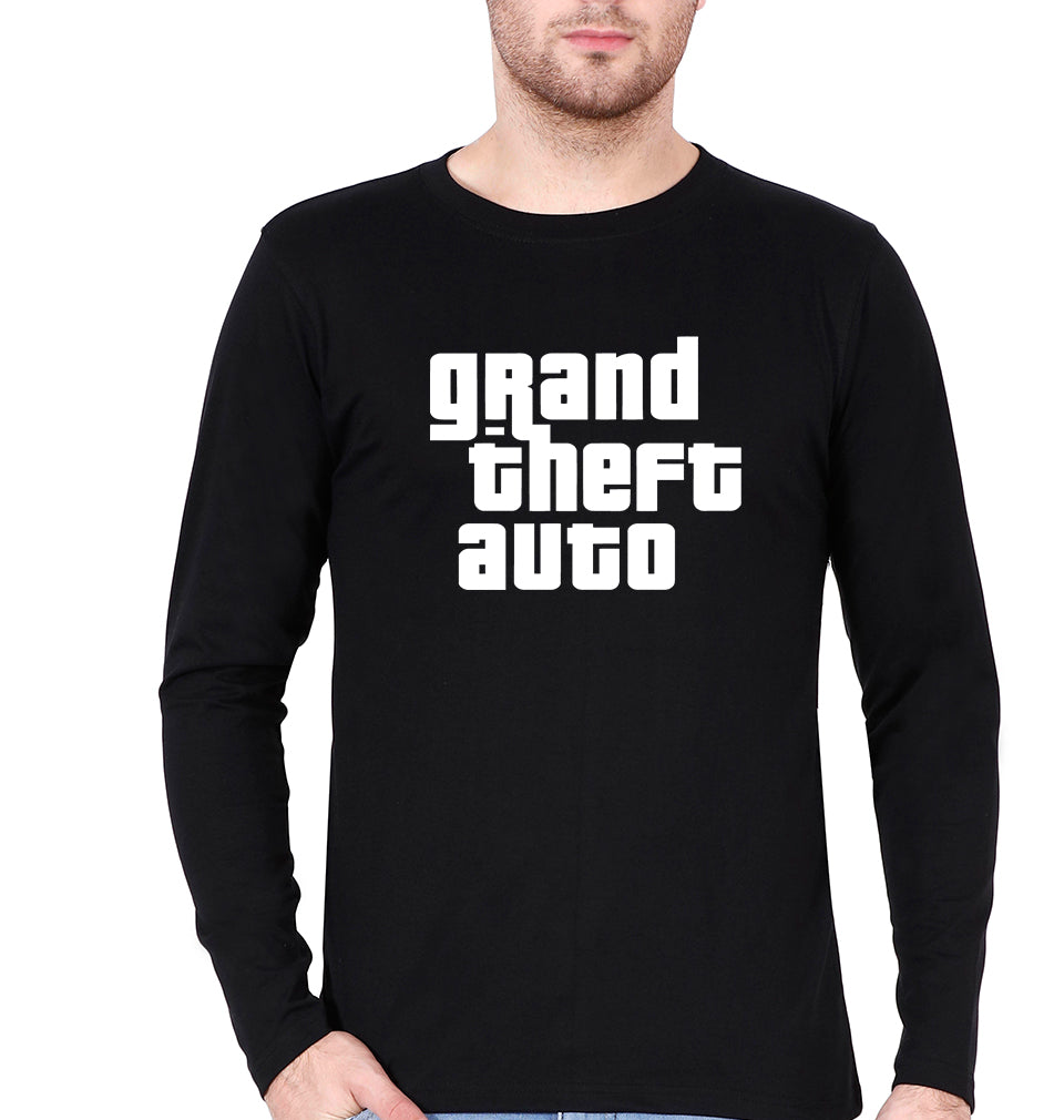 Grand Theft Auto (GTA) Full Sleeves T-Shirt for Men-Black-Ektarfa.online