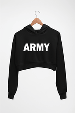Load image into Gallery viewer, ARMY Crop HOODIE FOR WOMEN-Black-Ektarfa.online
