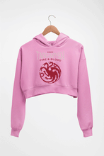 Load image into Gallery viewer, House Targaryen (GOT) Crop HOODIE FOR WOMEN-Light Baby Pink-Ektarfa.online
