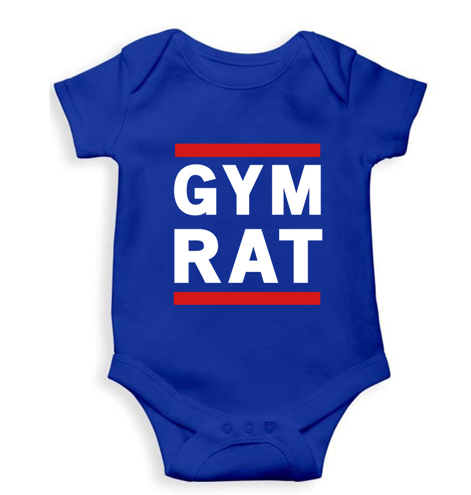 Gym Rat Kids Romper For Baby Boy/Girl-Royal Blue-Ektarfa.online