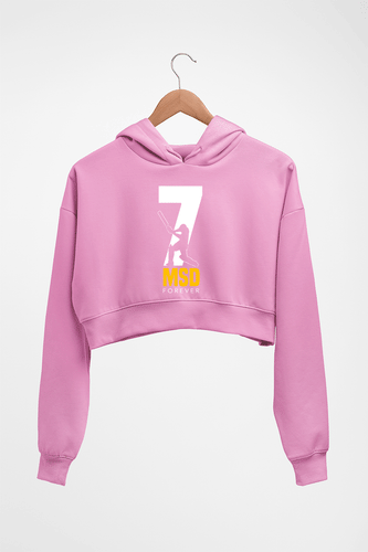MS Dhoni (MSD) Crop HOODIE FOR WOMEN-Light Baby Pink-Ektarfa.online