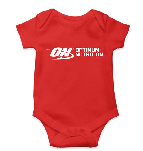 optimum nutrition (ON) Kids Romper For Baby Boy/Girl-0-5 Months(18 Inches)-Red-Ektarfa.online