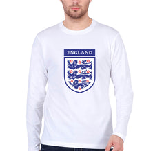 Load image into Gallery viewer, England Football Full Sleeves T-Shirt for Men-White-Ektarfa.online
