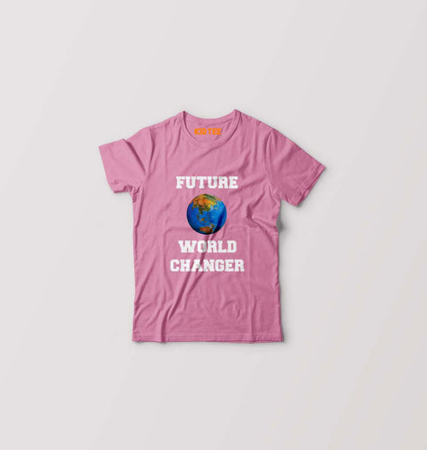 Future World Changer Kids T-Shirt for Boy/Girl-Navy Blue-Ektarfa.online