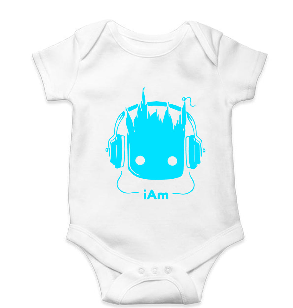 Groot Kids Romper For Baby Boy/Girl-0-5 Months(18 Inches)-White-Ektarfa.online