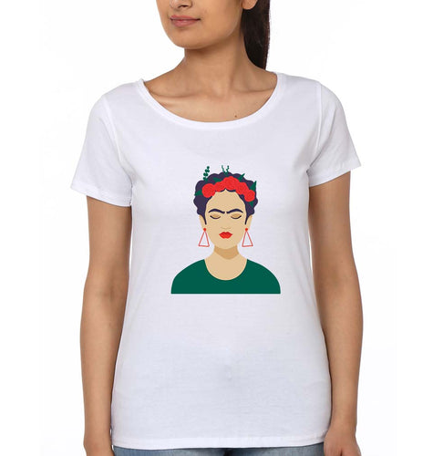 Frida Kahlo T-Shirt for Women-White-Ektarfa.online