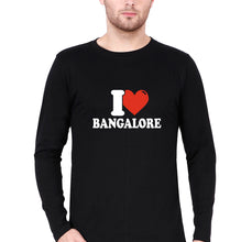 Load image into Gallery viewer, I Love BANGALORE T Full Sleeves T-Shirt for Men-Black-Ektarfa.online
