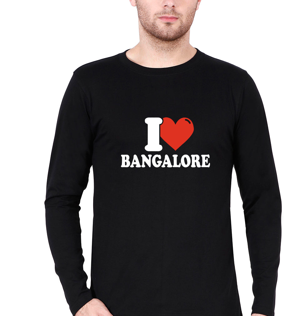 I Love BANGALORE T Full Sleeves T-Shirt for Men-Black-Ektarfa.online
