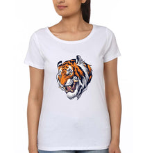 Load image into Gallery viewer, Tiger T-Shirt for Women-White-Ektarfa.online
