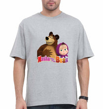 Load image into Gallery viewer, Masha and the Bear Oversized T-Shirt for Men-Grey-Ektarfa.online
