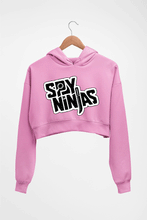 Load image into Gallery viewer, Spy Ninja Crop HOODIE FOR WOMEN-Light Baby Pink-Ektarfa.online

