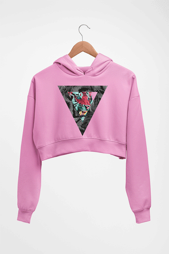 Tiger Crop HOODIE FOR WOMEN-Light Baby Pink-Ektarfa.online