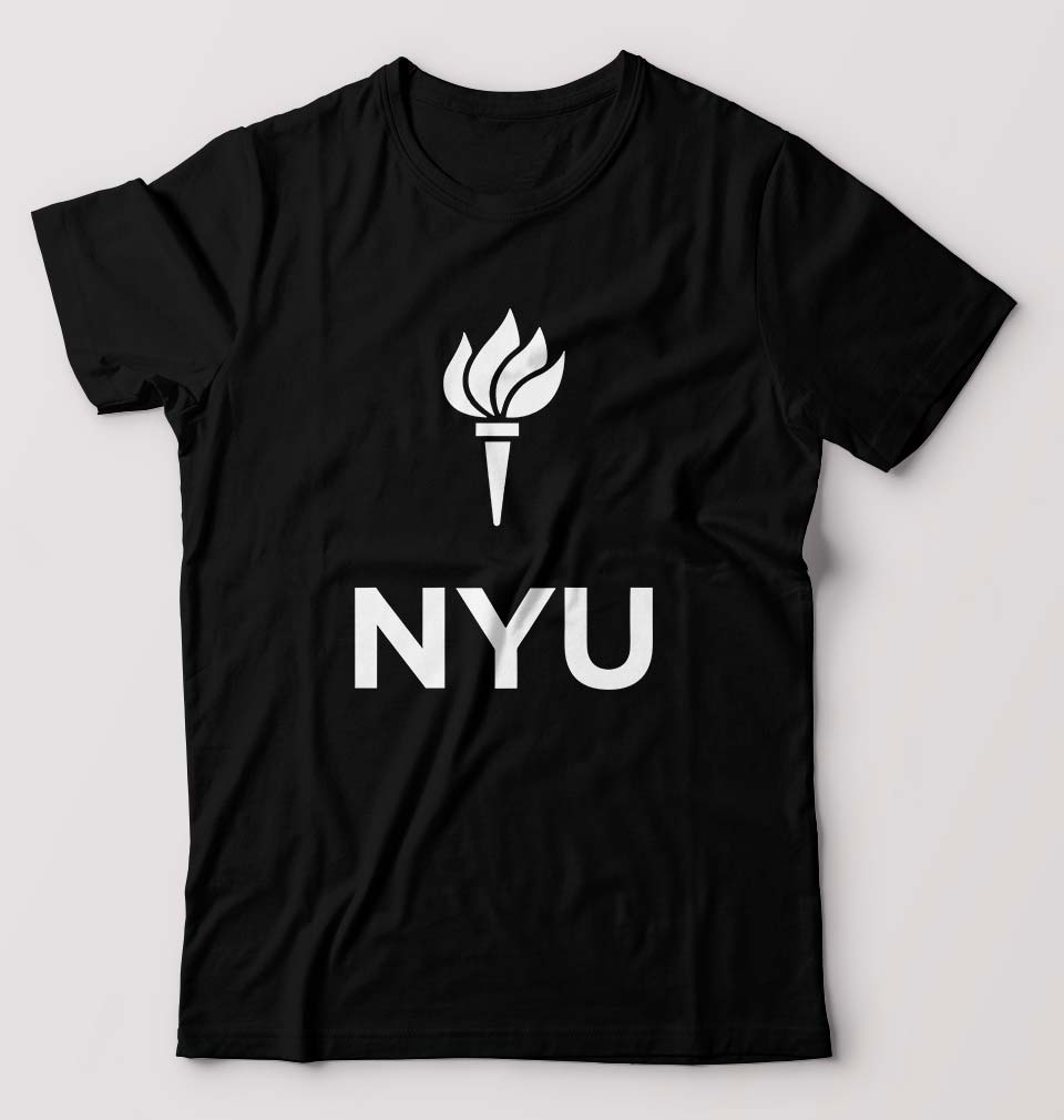 New York University T-Shirt for Men-Black-Ektarfa.online