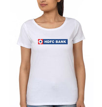 Load image into Gallery viewer, HDFC Bank T-Shirt for Women-White-Ektarfa.online
