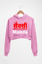 Load image into Gallery viewer, Sexy Munda Crop HOODIE FOR WOMEN-Light Baby Pink-Ektarfa.online
