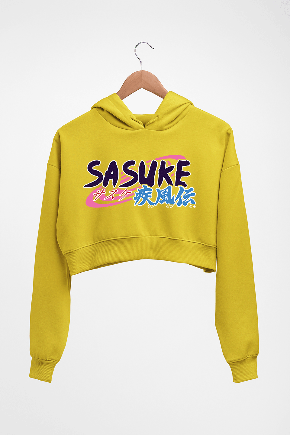 Sasuke Crop HOODIE FOR WOMEN-Mustard Yellow-Ektarfa.online