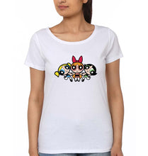 Load image into Gallery viewer, Powerpuff Girls T-Shirt for Women-White-Ektarfa.online
