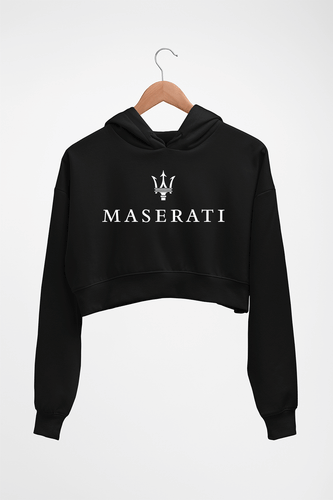 Maserati Crop HOODIE FOR WOMEN-Black-Ektarfa.online