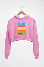 Load image into Gallery viewer, Oh Shit Funny Crop HOODIE FOR WOMEN-Light Baby Pink-Ektarfa.online
