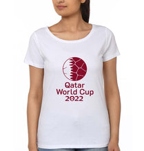 Load image into Gallery viewer, FIFA World Cup Qatar 2022 T-Shirt for Women-White-Ektarfa.online
