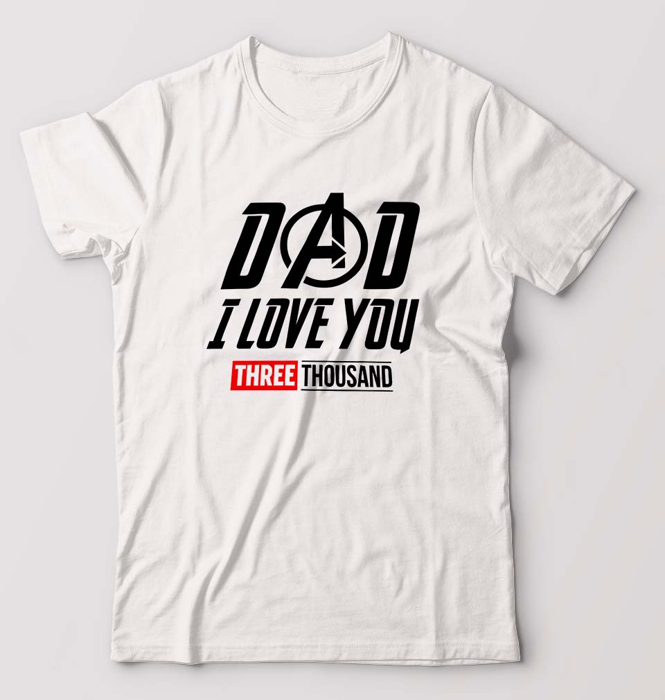 Dad I Love You 3000 T-Shirt for Men-White-Ektarfa.online