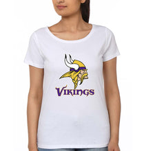 Load image into Gallery viewer, Vikings T-Shirt for Women-White-Ektarfa.online
