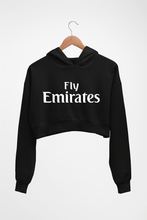 Load image into Gallery viewer, Fly Emiates Crop HOODIE FOR WOMEN-Black-Ektarfa.online
