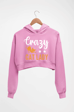 Load image into Gallery viewer, Cat Lady Crop HOODIE FOR WOMEN-Light Baby pink-Ektarfa.online
