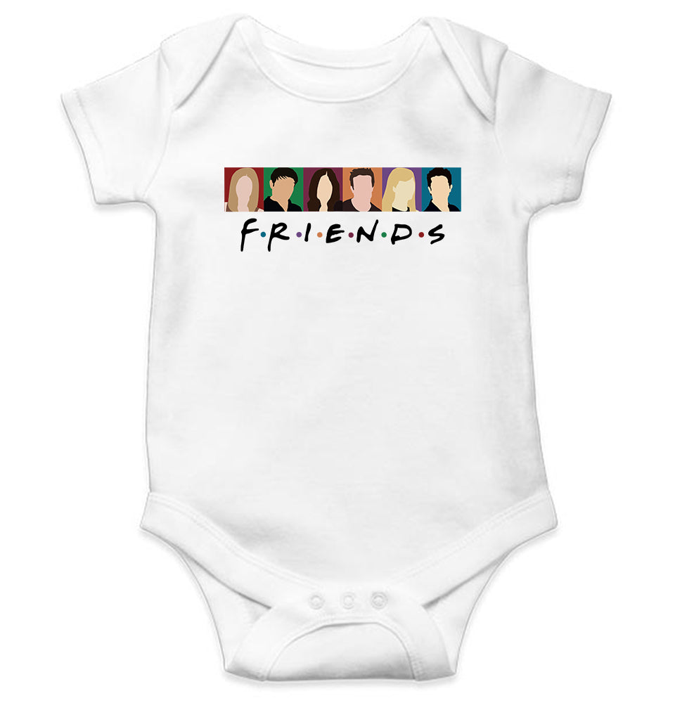 Friends Kids Romper For Baby Boy/Girl-0-5 Months(18 Inches)-White-Ektarfa.online