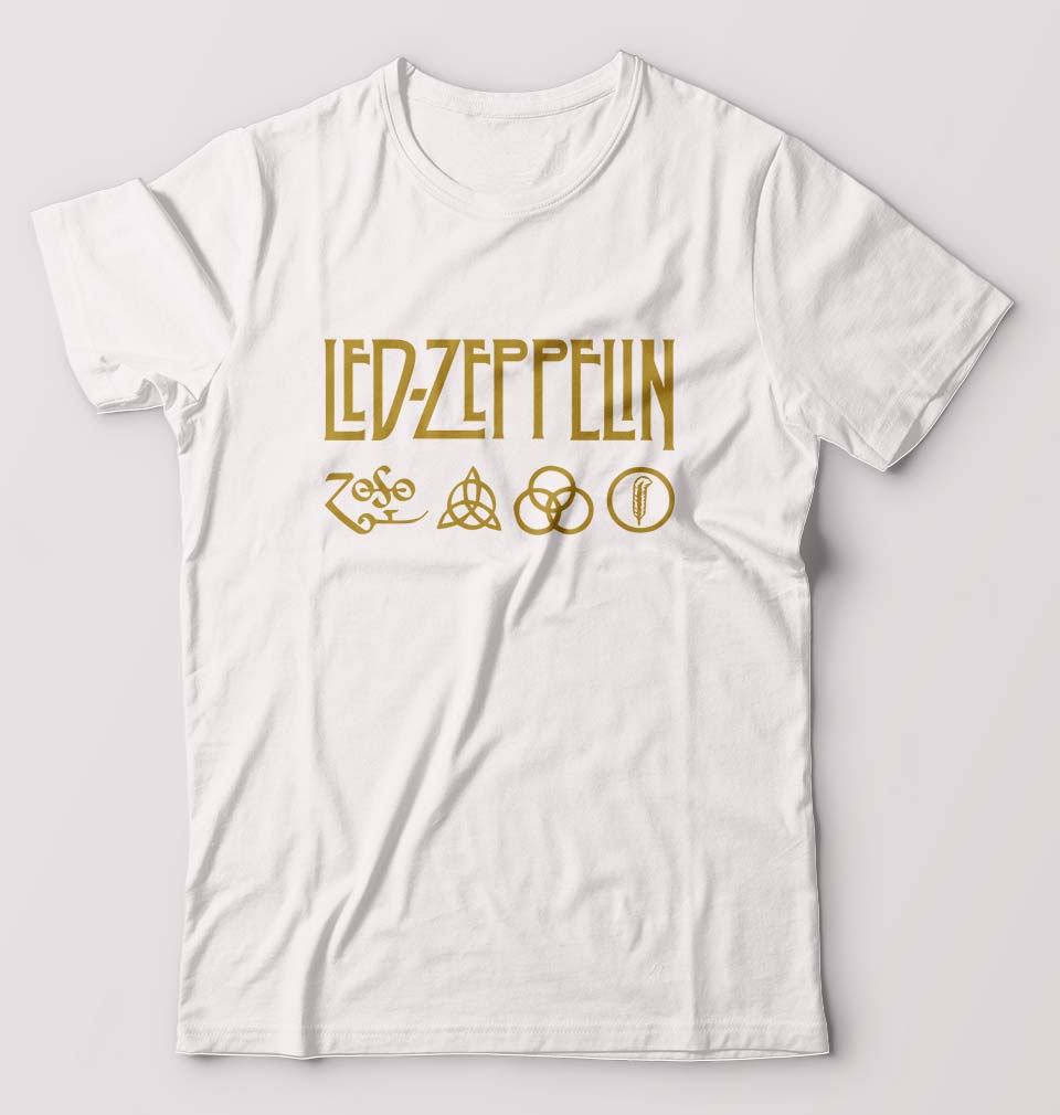 Led Zeppelin T-Shirt for Men-White-Ektarfa.online