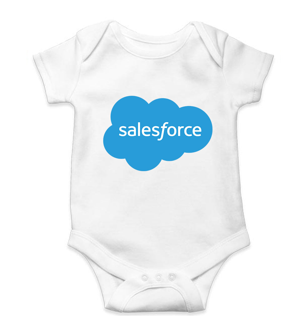 Salesforce Kids Romper For Baby Boy/Girl-White-Ektarfa.online