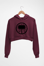 Load image into Gallery viewer, Thor Superhero Crop HOODIE FOR WOMEN-Maroon-Ektarfa.online
