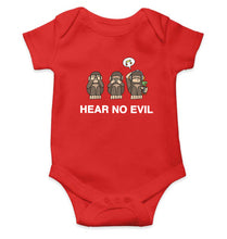 Load image into Gallery viewer, Hear no evil Kids Romper For Baby Boy/Girl-0-5 Months(18 Inches)-RED-Ektarfa.online
