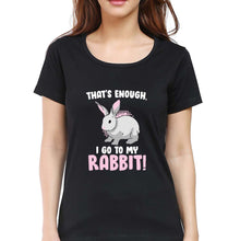 Load image into Gallery viewer, Rabbit Bunny T-Shirt for Women-Black-Ektarfa.online

