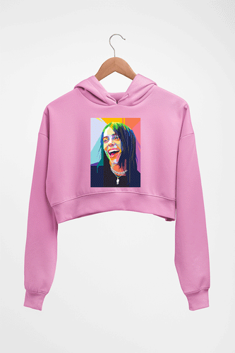 Billie Eilish Crop HOODIE FOR WOMEN-Light Baby Pink-Ektarfa.online